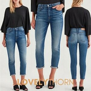 7FAM // josefina high waist boyfriend style vintage luxe stretch denim jeans